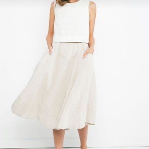 FSOT: Elizabeth Suzann Clyde Billow Skirt Linen M